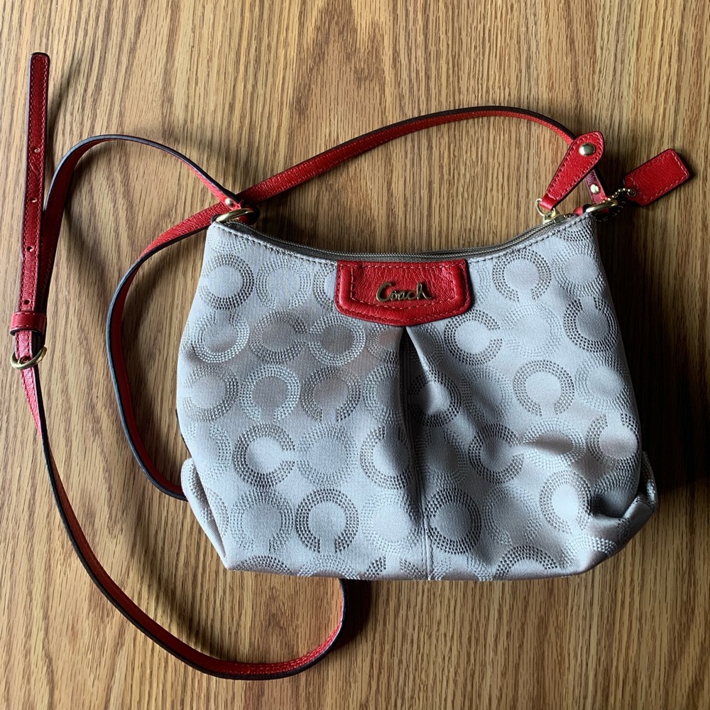 Coach NWOT Red and tan purse
